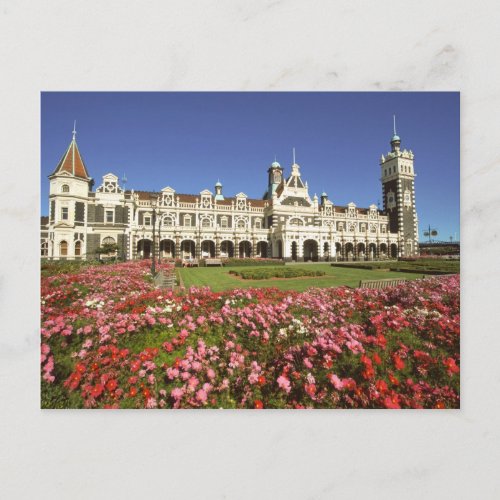 Historic Railway Station Dunedin New Zealand Postcard