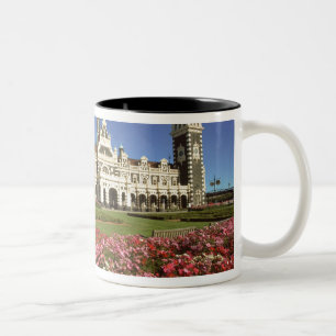 Historic Railway Station, Dunedin, New Zealand Two-Tone Coffee Mug