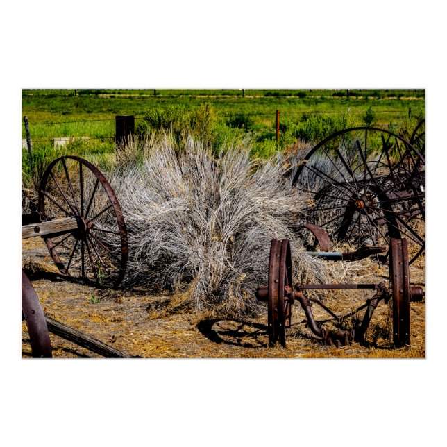 Historic Ranch Wheels Glossy Poster (Front)