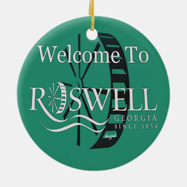 Historic, Roswell, Georgia, Christmas, Ornament (Back)