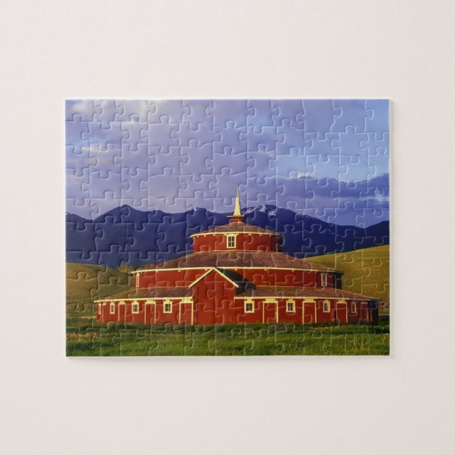 Historic Round Barn at Twin Bridges Montana Jigsaw Puzzle (Horizontal)