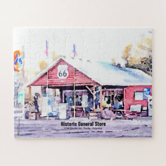 Historic Route 66 Arizona General Store Watercolor Jigsaw Puzzle