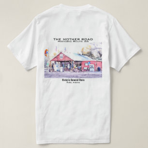 Historic Route 66 Arizona General Store Watercolor T-Shirt