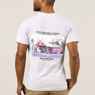 Historic Route 66 Arizona General Store Watercolor T-Shirt