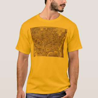 Historic Route 66 Cartoon Map T-Shirt