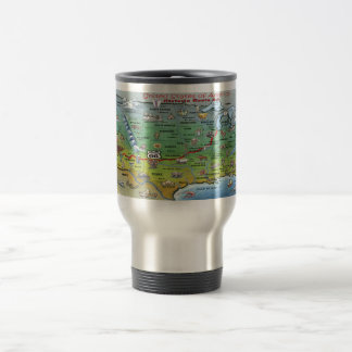 Historic Route 66 Cartoon Map Travel Mug