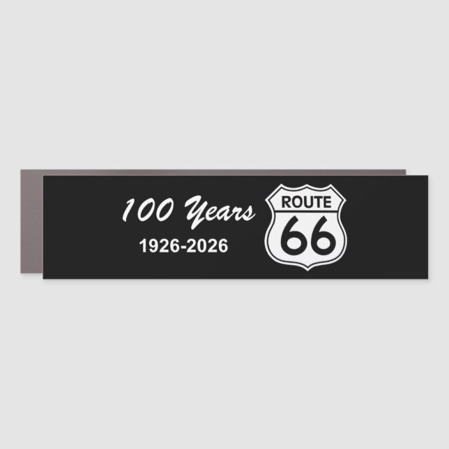 Historic Route 66 Centennial Car Magnet (Front)
