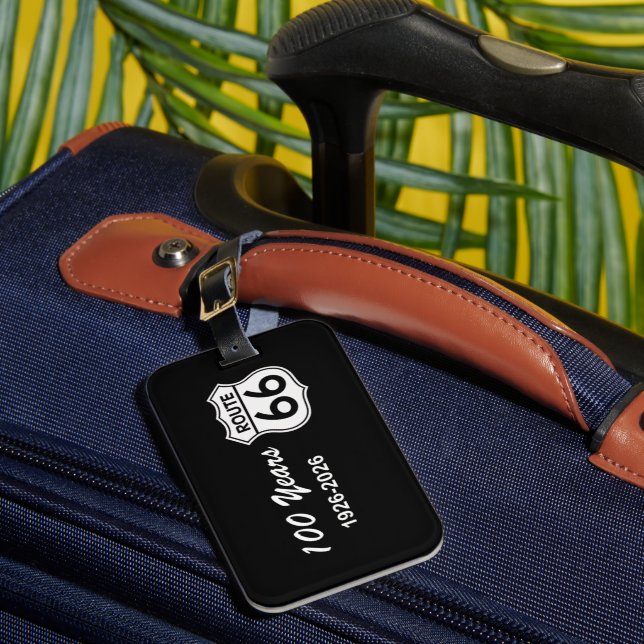 Historic Route 66 Centennial Luggage Tag (Front Insitu 1)