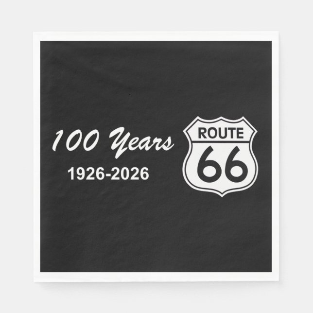 Historic Route 66 Centennial Napkins (Front)