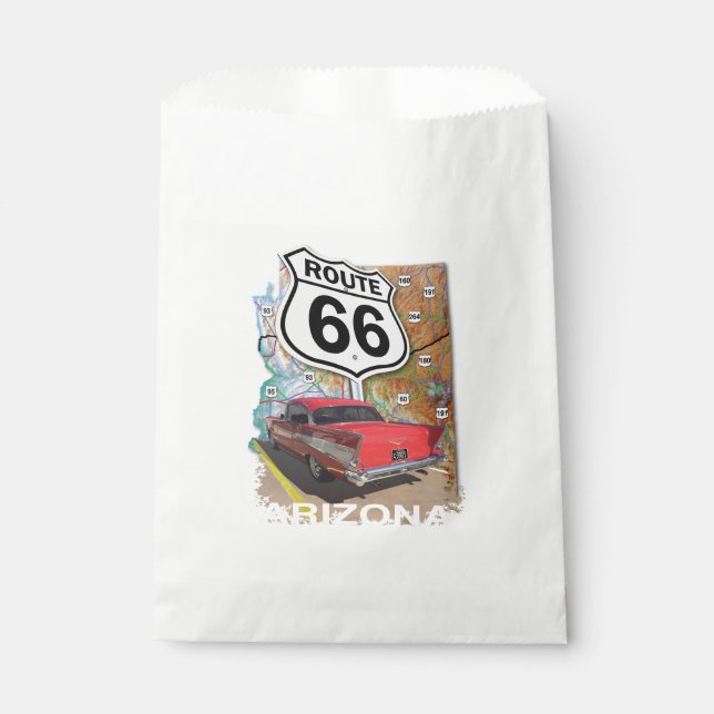Historic Route 66 Favor Bag (Front)