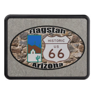 Historic Route 66 ~ Flagstaff, Arizona Tow Hitch Cover