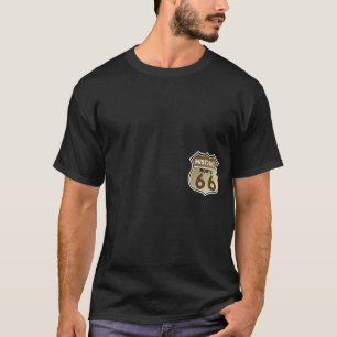 Historic Route 66 Highway Sign Pocket Print T-Shirt