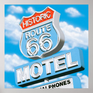 Historic Route 66 Motel Poster