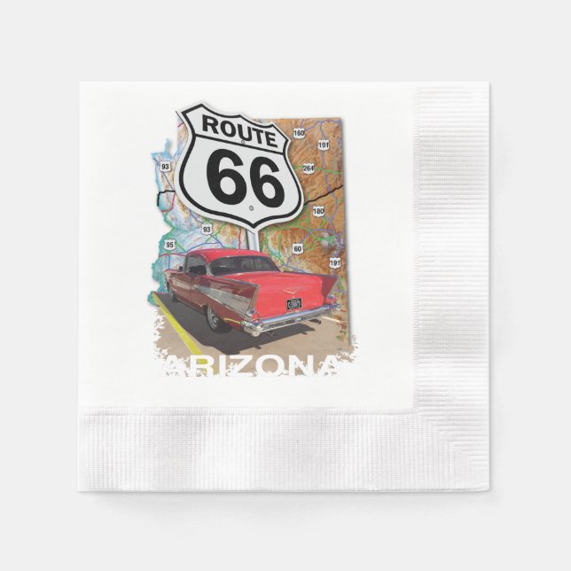 Historic Route 66 Napkins (Front)