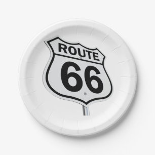 Historic Route 66 Paper plate. Plates