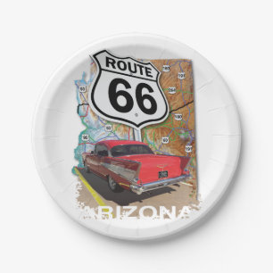 Historic Route 66 Paper Plates