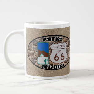 Historic Route 66 ~ Parks, Arizona Large Coffee Mug