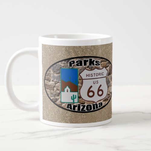 Historic Route 66  Parks Arizona Large Coffee Mug