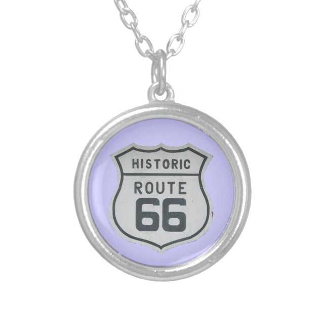 Historic Route 66 Sign Necklace (Front)