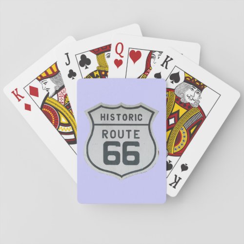 HIstoric Route 66 Sign Playing Cards