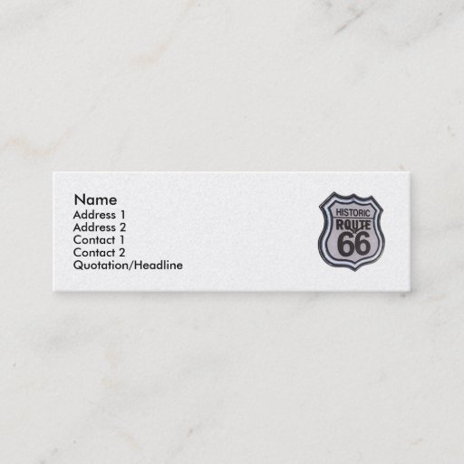 Customizable Historic Route 66 Skinny Profile Card Business Card