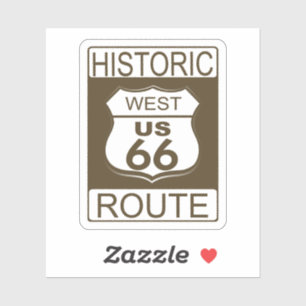 Historic Route 66, West binders Sticker