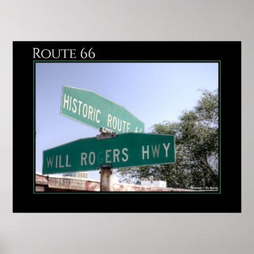 Historic Route 66  Will Rogers Highway Sign
