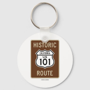 Historic Route US 101 California (Sign) Keychain