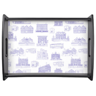 Historic Salem Toile Serving Tray