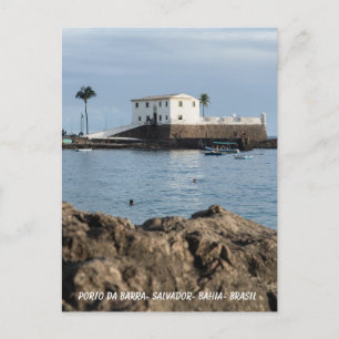 Historic Santa Maria Fort at Porto da Barra Beach Postcard