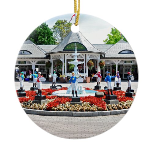 Historic Saratoga 150 on Opening Day Ceramic Ornament