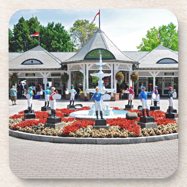 Historic Saratoga 150 on Opening Day Drink Coaster (Front)