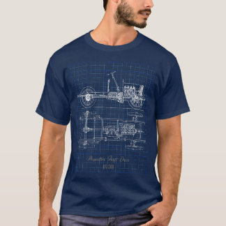 Historic Shaft Drive Blueprint T-Shirt