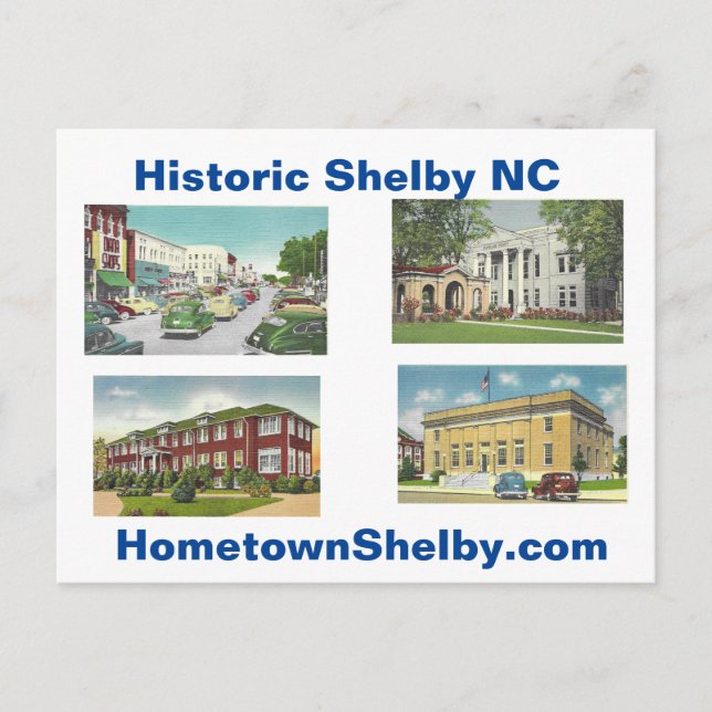 Historic Shelby NC Postcard (Front)