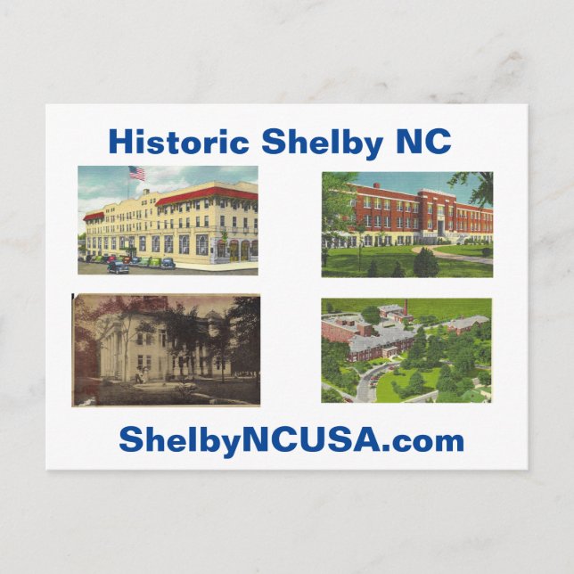 Historic Shelby NC Postcard (Front)