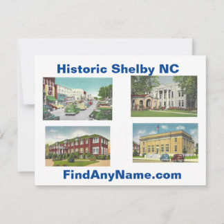 Historic Shelby NC Postcard