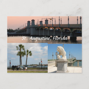historic sites at st. augustine floirida usa postcard