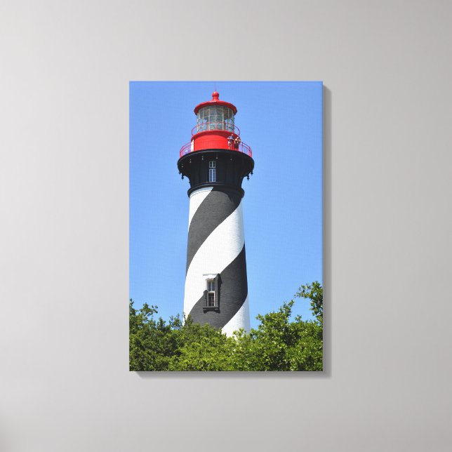Historic St. Augustine, Florida Lighthouse Canvas Print (Front)