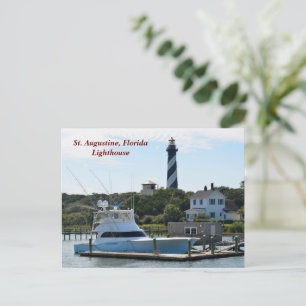 Historic St. Augustine, Florida lighthouse Holiday Postcard