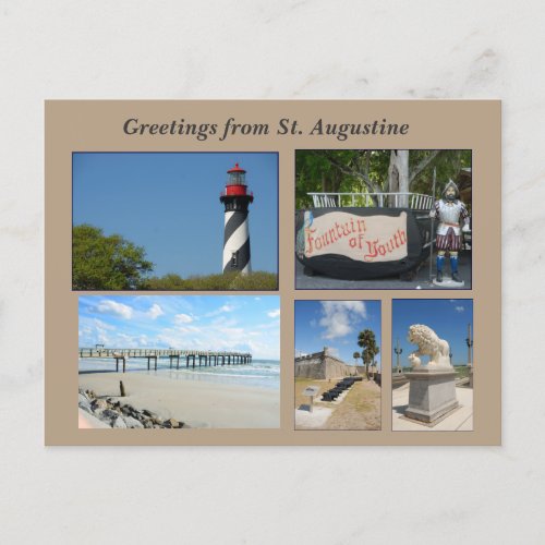 historic st augustine florida usa postcard