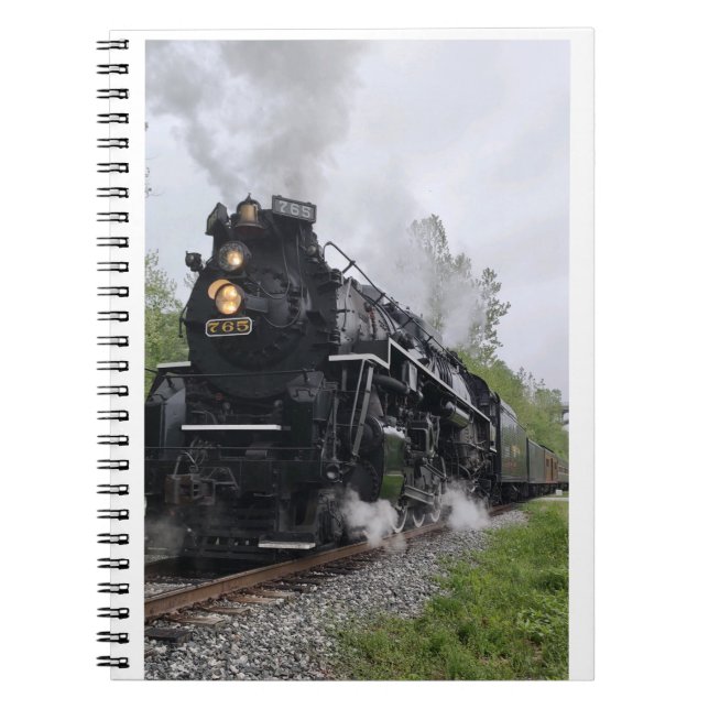 Historic Steam Engine Nickel Plate Spiral Notebook (Front)