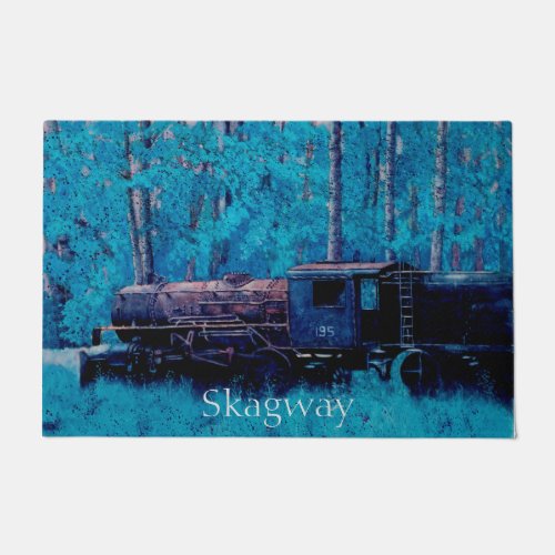 Historic Steam Locomotive Train in Skagway Alaska Doormat