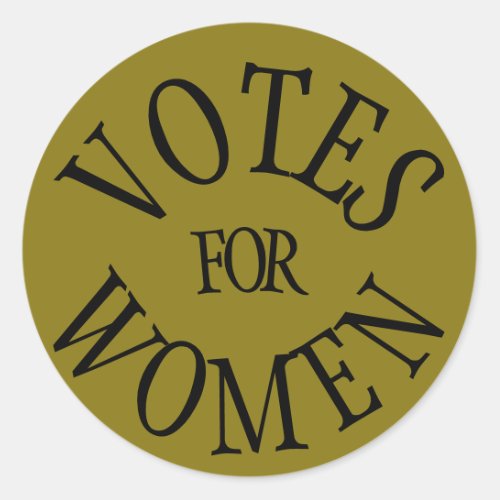 Historic Suffrage Design Women Vote Classic Round Sticker