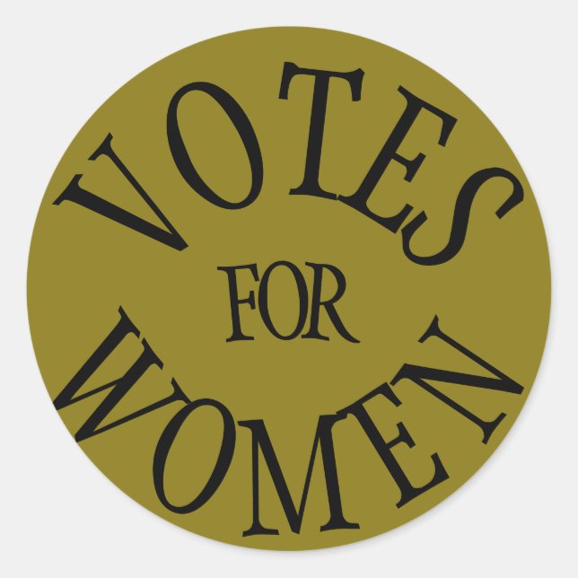 Historic Suffrage Design Women Vote Classic Round Sticker (Front)