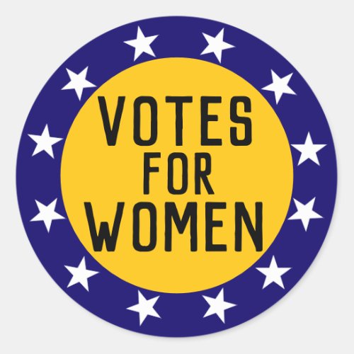 Historic Suffrage Votes for Women 12 Star Classic Round Sticker