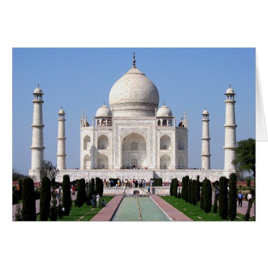 Historic Taj Mahal, Agra, India Card