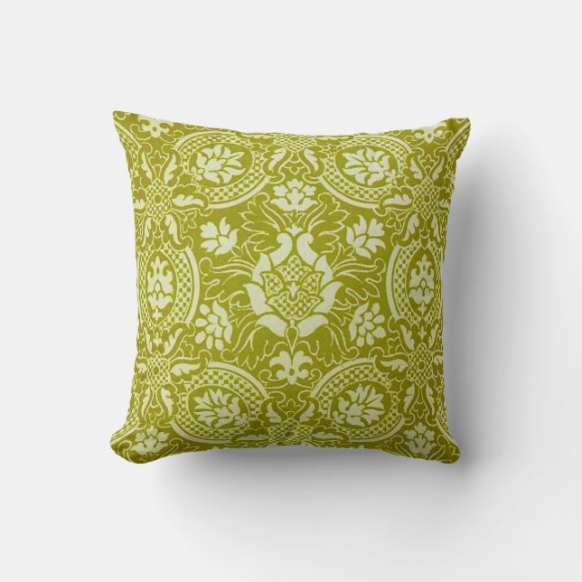Historic Textile #1 @ SunshineDazzle Throw Pillow (Front)