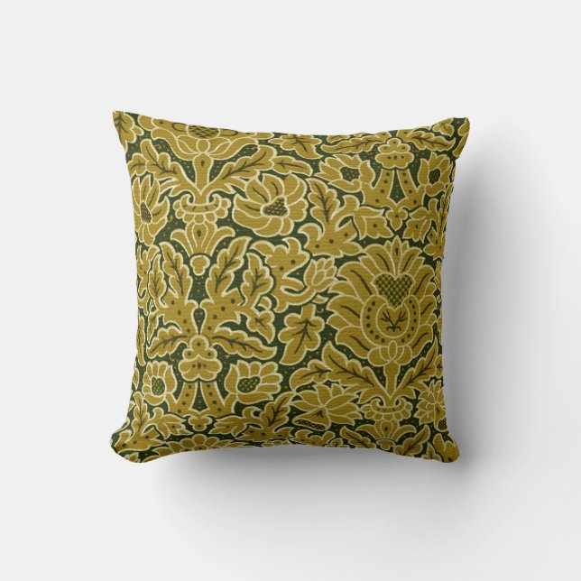 Historic Textile #3 @ SunshineDazzle Throw Pillow (Front)