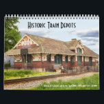 Historic Train Depots Calendar<br><div class="desc">A calendar showcasing the enchanting charm of historic train stations from around the United States.</div>