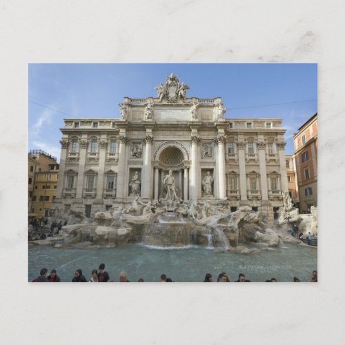 Historic Trevi Fountain in Rome Italy Postcard